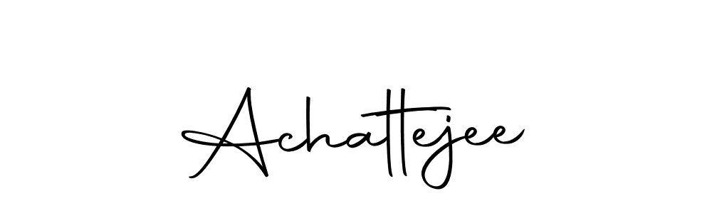 You should practise on your own different ways (Autography-DOLnW) to write your name (Achattejee) in signature. don't let someone else do it for you. Achattejee signature style 10 images and pictures png