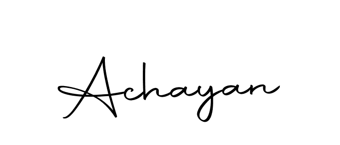 Use a signature maker to create a handwritten signature online. With this signature software, you can design (Autography-DOLnW) your own signature for name Achayan. Achayan signature style 10 images and pictures png
