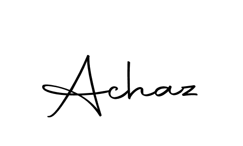 Design your own signature with our free online signature maker. With this signature software, you can create a handwritten (Autography-DOLnW) signature for name Achaz. Achaz signature style 10 images and pictures png