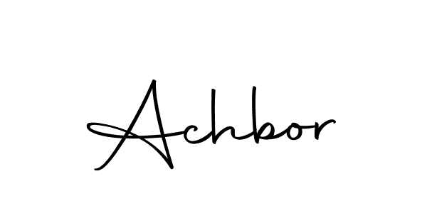 Use a signature maker to create a handwritten signature online. With this signature software, you can design (Autography-DOLnW) your own signature for name Achbor. Achbor signature style 10 images and pictures png