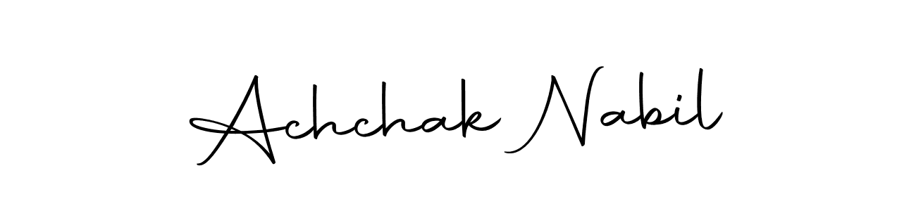 Use a signature maker to create a handwritten signature online. With this signature software, you can design (Autography-DOLnW) your own signature for name Achchak Nabil. Achchak Nabil signature style 10 images and pictures png