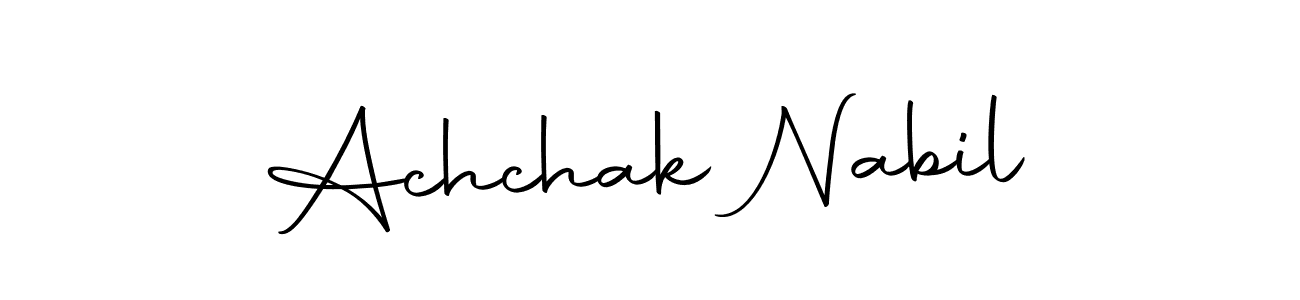 Use a signature maker to create a handwritten signature online. With this signature software, you can design (Autography-DOLnW) your own signature for name Achchak Nabil. Achchak Nabil signature style 10 images and pictures png