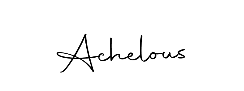 Design your own signature with our free online signature maker. With this signature software, you can create a handwritten (Autography-DOLnW) signature for name Achelous. Achelous signature style 10 images and pictures png