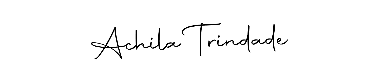 Make a short Achila Trindade signature style. Manage your documents anywhere anytime using Autography-DOLnW. Create and add eSignatures, submit forms, share and send files easily. Achila Trindade signature style 10 images and pictures png