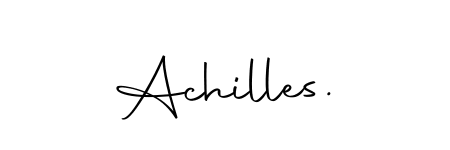 Create a beautiful signature design for name Achilles.. With this signature (Autography-DOLnW) fonts, you can make a handwritten signature for free. Achilles. signature style 10 images and pictures png