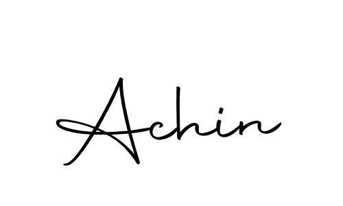 Design your own signature with our free online signature maker. With this signature software, you can create a handwritten (Autography-DOLnW) signature for name Achin. Achin signature style 10 images and pictures png