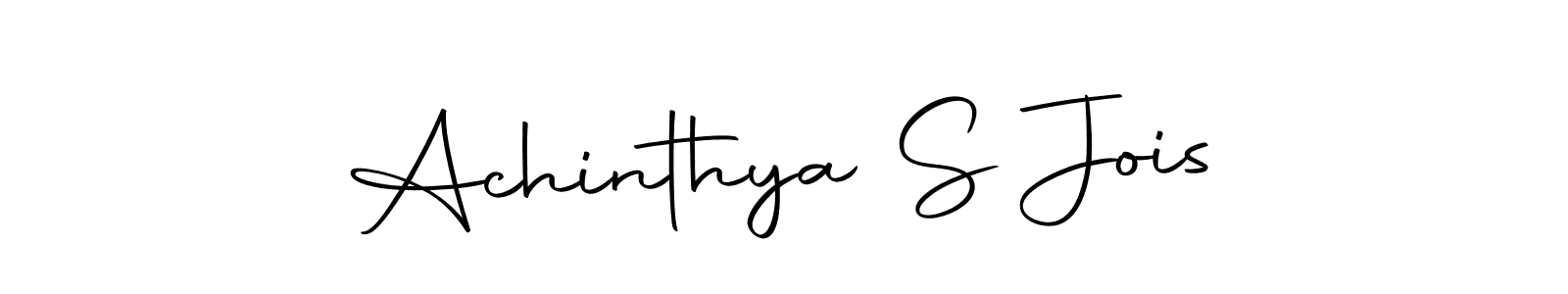 The best way (Autography-DOLnW) to make a short signature is to pick only two or three words in your name. The name Achinthya S Jois include a total of six letters. For converting this name. Achinthya S Jois signature style 10 images and pictures png