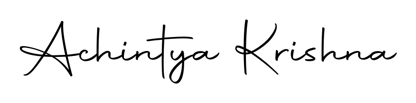 A classic penmanship look for Achintya Krishna. The Autography-DOLnW font brings timeless elegance and confidence to every signed document. Achintya Krishna signature style 10 images and pictures png