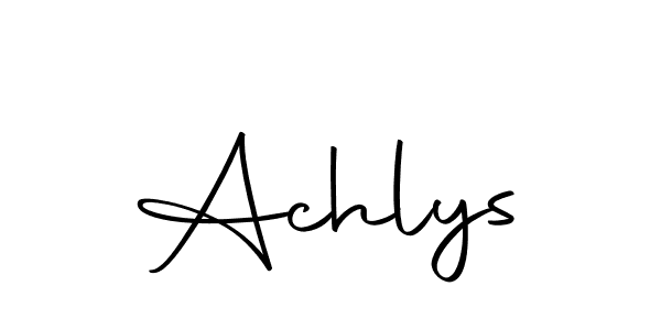 Use a signature maker to create a handwritten signature online. With this signature software, you can design (Autography-DOLnW) your own signature for name Achlys. Achlys signature style 10 images and pictures png