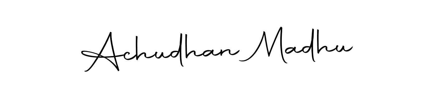 Autography-DOLnW is a professional signature style that is perfect for those who want to add a touch of class to their signature. It is also a great choice for those who want to make their signature more unique. Get Achudhan Madhu name to fancy signature for free. Achudhan Madhu signature style 10 images and pictures png
