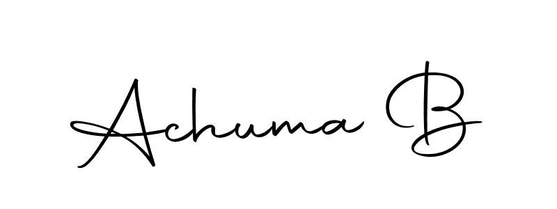 You should practise on your own different ways (Autography-DOLnW) to write your name (Achuma B) in signature. don't let someone else do it for you. Achuma B signature style 10 images and pictures png