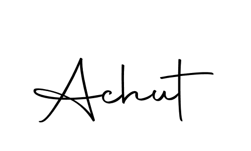 Use a signature maker to create a handwritten signature online. With this signature software, you can design (Autography-DOLnW) your own signature for name Achut. Achut signature style 10 images and pictures png
