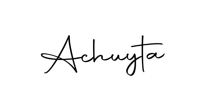 Use a signature maker to create a handwritten signature online. With this signature software, you can design (Autography-DOLnW) your own signature for name Achuyta. Achuyta signature style 10 images and pictures png