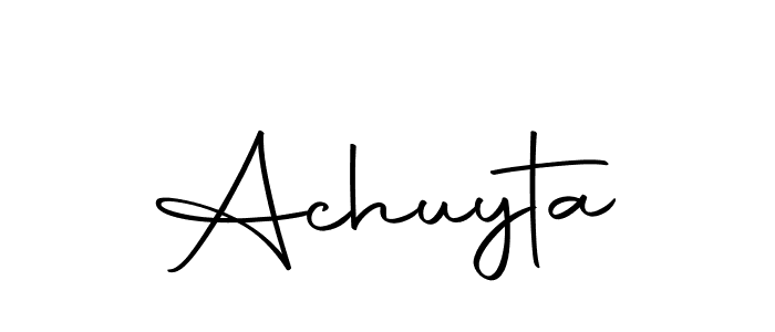 Use a signature maker to create a handwritten signature online. With this signature software, you can design (Autography-DOLnW) your own signature for name Achuyta. Achuyta signature style 10 images and pictures png