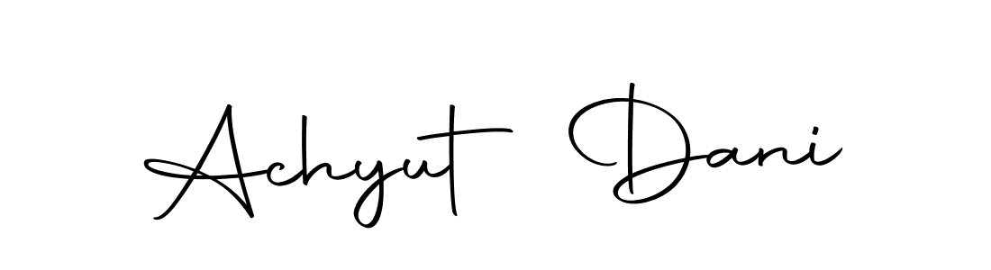 Design your own signature with our free online signature maker. With this signature software, you can create a handwritten (Autography-DOLnW) signature for name Achyut Dani. Achyut Dani signature style 10 images and pictures png