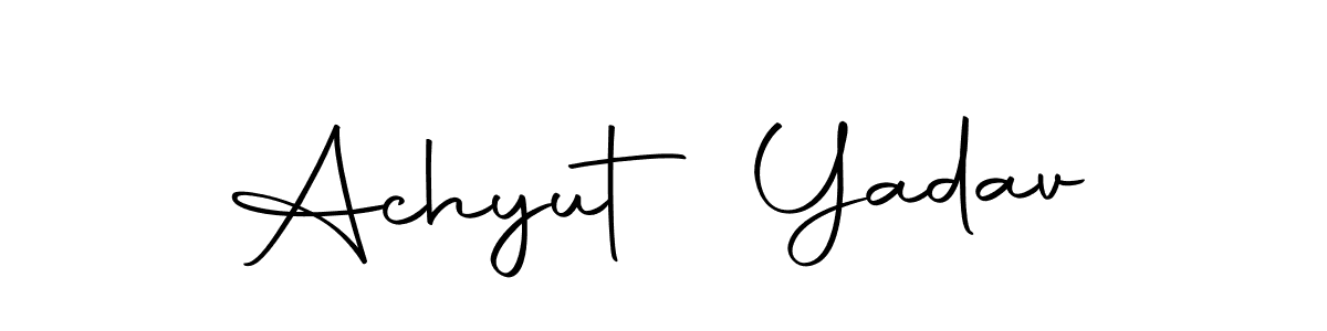 You should practise on your own different ways (Autography-DOLnW) to write your name (Achyut Yadav) in signature. don't let someone else do it for you. Achyut Yadav signature style 10 images and pictures png