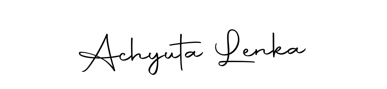if you are searching for the best signature style for your name Achyuta Lenka. so please give up your signature search. here we have designed multiple signature styles  using Autography-DOLnW. Achyuta Lenka signature style 10 images and pictures png