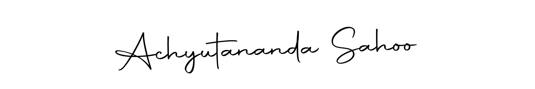 How to make Achyutananda Sahoo name signature. Use Autography-DOLnW style for creating short signs online. This is the latest handwritten sign. Achyutananda Sahoo signature style 10 images and pictures png