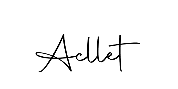 Use a signature maker to create a handwritten signature online. With this signature software, you can design (Autography-DOLnW) your own signature for name Acllet. Acllet signature style 10 images and pictures png