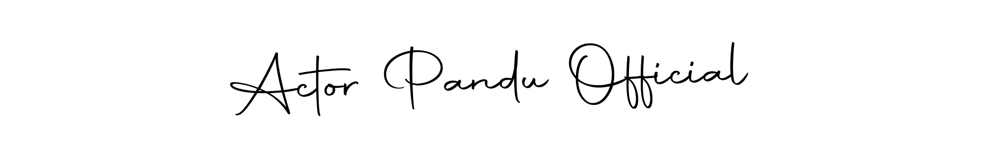 How to make Actor Pandu Official name signature. Use Autography-DOLnW style for creating short signs online. This is the latest handwritten sign. Actor Pandu Official signature style 10 images and pictures png