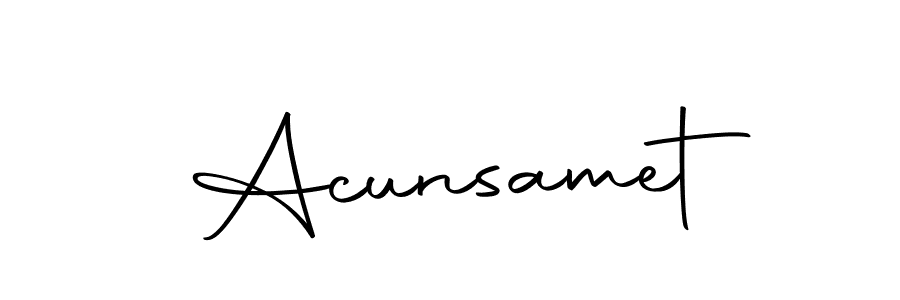 if you are searching for the best signature style for your name Acunsamet. so please give up your signature search. here we have designed multiple signature styles  using Autography-DOLnW. Acunsamet signature style 10 images and pictures png