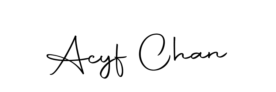 How to make Acyf Chan name signature. Use Autography-DOLnW style for creating short signs online. This is the latest handwritten sign. Acyf Chan signature style 10 images and pictures png