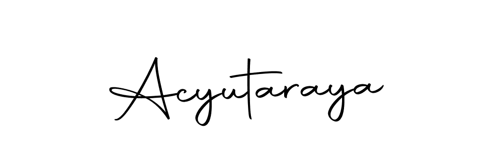 Also we have Acyutaraya name is the best signature style. Create professional handwritten signature collection using Autography-DOLnW autograph style. Acyutaraya signature style 10 images and pictures png