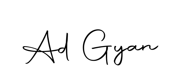 How to make Ad Gyan name signature. Use Autography-DOLnW style for creating short signs online. This is the latest handwritten sign. Ad Gyan signature style 10 images and pictures png