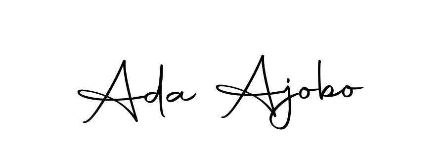 How to make Ada Ajobo name signature. Use Autography-DOLnW style for creating short signs online. This is the latest handwritten sign. Ada Ajobo signature style 10 images and pictures png