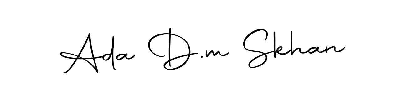 Also we have Ada D.m Skhan name is the best signature style. Create professional handwritten signature collection using Autography-DOLnW autograph style. Ada D.m Skhan signature style 10 images and pictures png