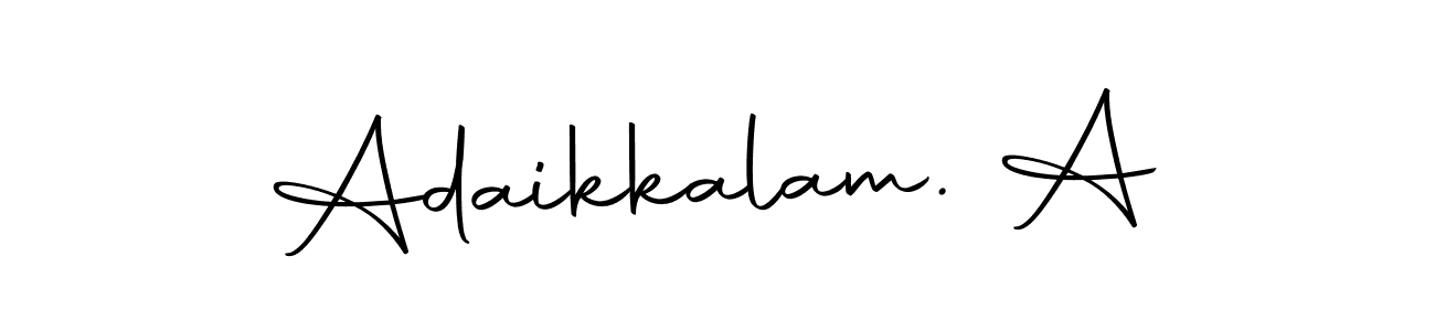 How to make Adaikkalam. A name signature. Use Autography-DOLnW style for creating short signs online. This is the latest handwritten sign. Adaikkalam. A signature style 10 images and pictures png