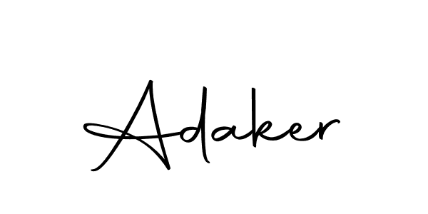 Design your own signature with our free online signature maker. With this signature software, you can create a handwritten (Autography-DOLnW) signature for name Adaker. Adaker signature style 10 images and pictures png