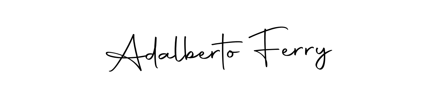 How to make Adalberto Ferry name signature. Use Autography-DOLnW style for creating short signs online. This is the latest handwritten sign. Adalberto Ferry signature style 10 images and pictures png