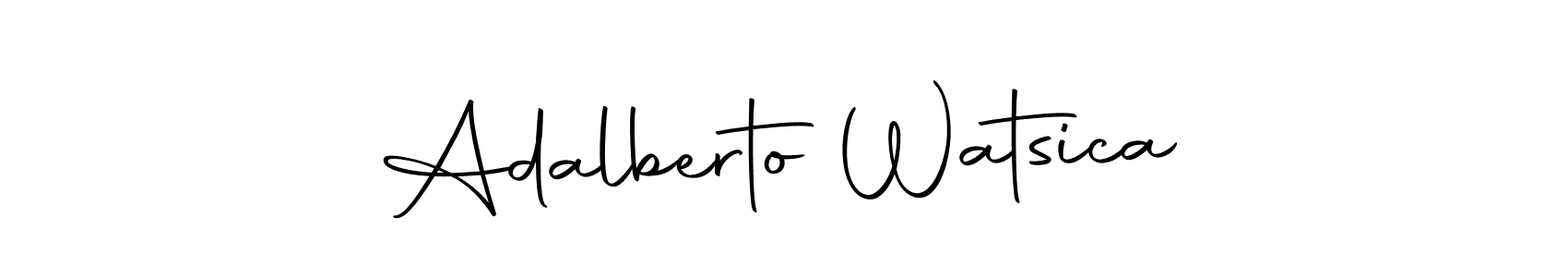 Autography-DOLnW is a professional signature style that is perfect for those who want to add a touch of class to their signature. It is also a great choice for those who want to make their signature more unique. Get Adalberto Watsica name to fancy signature for free. Adalberto Watsica signature style 10 images and pictures png