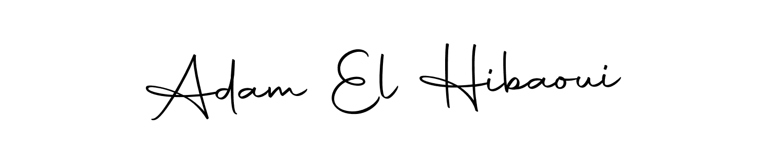 You should practise on your own different ways (Autography-DOLnW) to write your name (Adam El Hibaoui) in signature. don't let someone else do it for you. Adam El Hibaoui signature style 10 images and pictures png