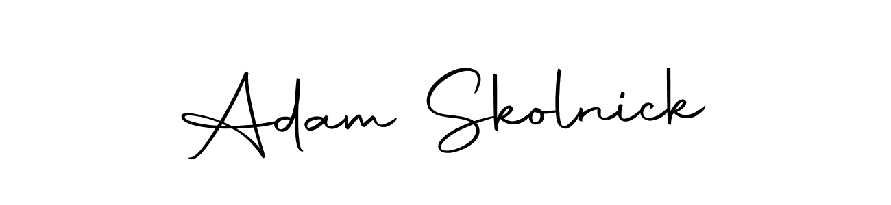 How to make Adam Skolnick name signature. Use Autography-DOLnW style for creating short signs online. This is the latest handwritten sign. Adam Skolnick signature style 10 images and pictures png