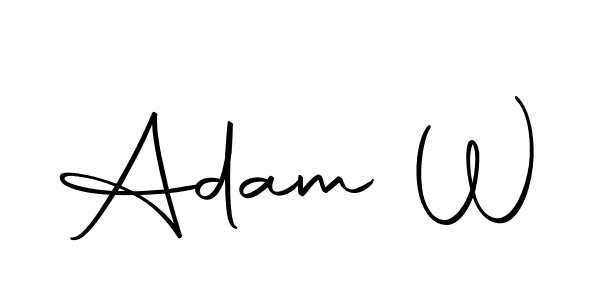 Use a signature maker to create a handwritten signature online. With this signature software, you can design (Autography-DOLnW) your own signature for name Adam W. Adam W signature style 10 images and pictures png
