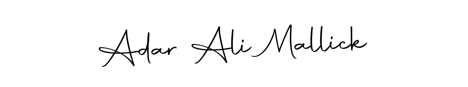 How to make Adar Ali Mallick name signature. Use Autography-DOLnW style for creating short signs online. This is the latest handwritten sign. Adar Ali Mallick signature style 10 images and pictures png