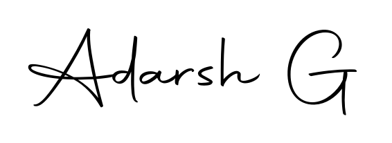 How to make Adarsh G name signature. Use Autography-DOLnW style for creating short signs online. This is the latest handwritten sign. Adarsh G signature style 10 images and pictures png