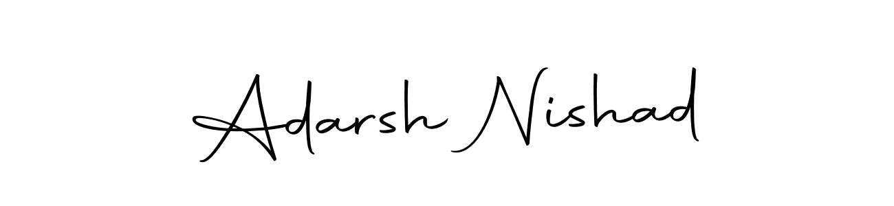 How to make Adarsh Nishad name signature. Use Autography-DOLnW style for creating short signs online. This is the latest handwritten sign. Adarsh Nishad signature style 10 images and pictures png