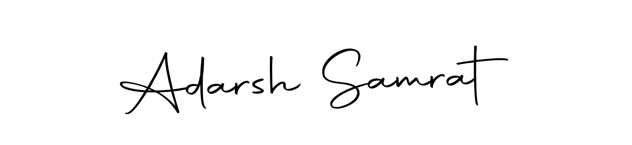 You can use this online signature creator to create a handwritten signature for the name Adarsh Samrat. This is the best online autograph maker. Adarsh Samrat signature style 10 images and pictures png