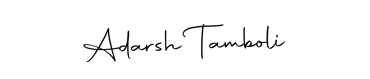 How to make Adarsh Tamboli name signature. Use Autography-DOLnW style for creating short signs online. This is the latest handwritten sign. Adarsh Tamboli signature style 10 images and pictures png