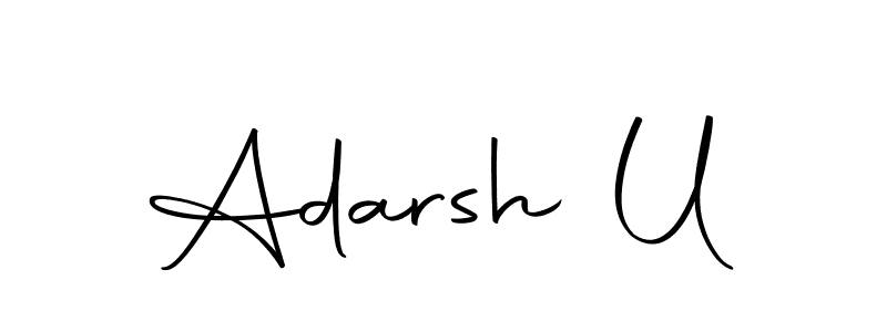 Also we have Adarsh U name is the best signature style. Create professional handwritten signature collection using Autography-DOLnW autograph style. Adarsh U signature style 10 images and pictures png