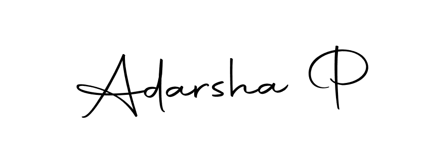 Also we have Adarsha P name is the best signature style. Create professional handwritten signature collection using Autography-DOLnW autograph style. Adarsha P signature style 10 images and pictures png