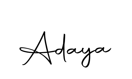 Use a signature maker to create a handwritten signature online. With this signature software, you can design (Autography-DOLnW) your own signature for name Adaya. Adaya signature style 10 images and pictures png