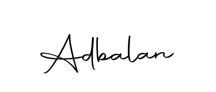 Create a beautiful signature design for name Adbalan. With this signature (Autography-DOLnW) fonts, you can make a handwritten signature for free. Adbalan signature style 10 images and pictures png