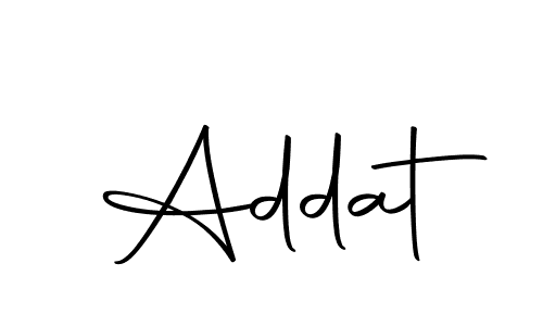 How to make Addat signature? Autography-DOLnW is a professional autograph style. Create handwritten signature for Addat name. Addat signature style 10 images and pictures png