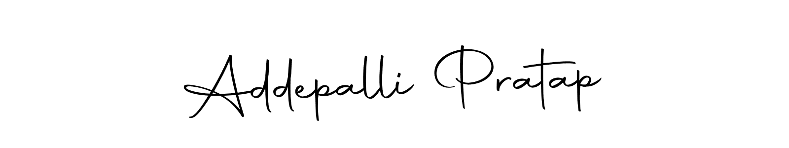 How to make Addepalli Pratap name signature. Use Autography-DOLnW style for creating short signs online. This is the latest handwritten sign. Addepalli Pratap signature style 10 images and pictures png