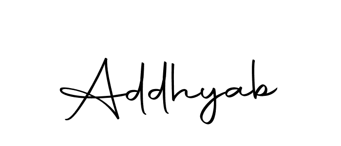 Create a beautiful signature design for name Addhyab. With this signature (Autography-DOLnW) fonts, you can make a handwritten signature for free. Addhyab signature style 10 images and pictures png