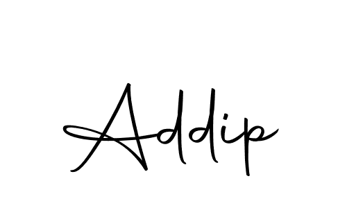 Create a beautiful signature design for name Addip. With this signature (Autography-DOLnW) fonts, you can make a handwritten signature for free. Addip signature style 10 images and pictures png